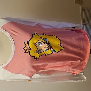 NWT Princess Peach Tee Baseball SHIRT XL Nintendo World